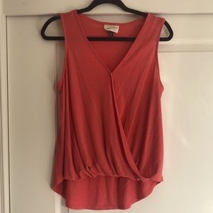 Coral Sleeveless Top
